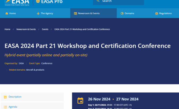 EASA 2024 Part 21 Workshop and Certification Conference